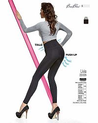 Čierne tvarujúce push-up legíny Livia 200DEN