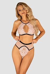 Svetloružový dvojdielny set Lilines