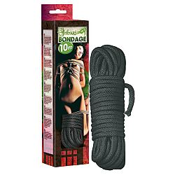 Bondage lano - 10m (čierna)