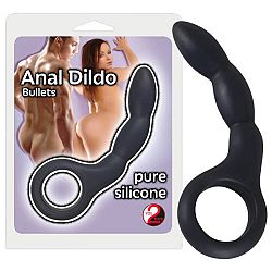 Bullet - silikónové análne dildo (grafit)