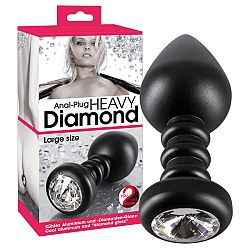 Diamond - veľký, hliníkový análny kolík (čierny)