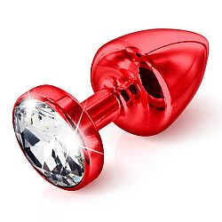 DIOGOL - ANNI BUTT PLUG ROUND RED 35 MM
