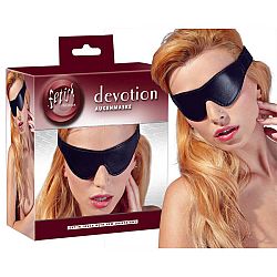 Fetish - maska na oči z imitácie kože (čierna)