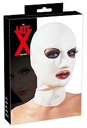LATEX - klasická maska na hlavu (biela)