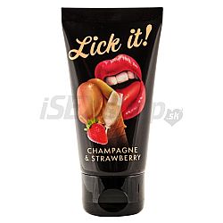 Lick-it šampanské/jahoda lubrikant 50 ml