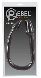 Rebel Double Plug - dvojité análne dildo (čierne)