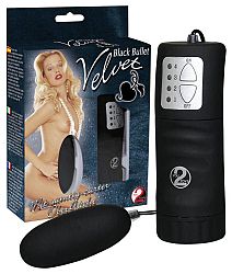 Velvet čierna vibračná rozkoš - zamatová