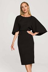 Čierne šaty so širokými rukávmi M700