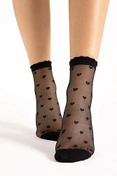 Čierne vzorované silonkové ponožky Iris 20DEN