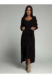Čierny dvojdielny komplet šaty + kardigán Nell