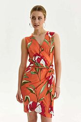 Oranžové zavinovacie šaty DSU0155
