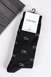 Pánske čierne ponožky CK Men Sock 2P CK All Over - dvojbalenie
