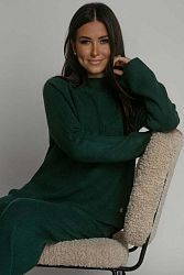 Tmavozelený svetrový komplet pulóver + nohavice Diana