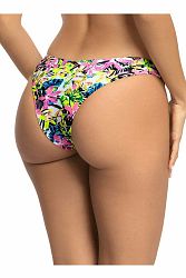 Viacfarebné kvetované plavkové nohavičky brazílskeho strihu Cheeky Brazilian Cut Bikini Jungle