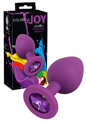 Colorful JOY - silikónové análne dildo - stredné (fialové)