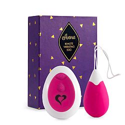 FEELZTOYS Anna - akumulátorové vibračné vajíčko s ovládačom (pink)