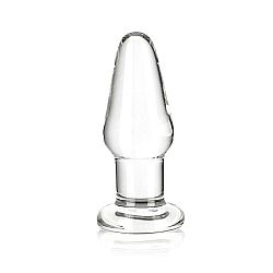 GLASTOY Butt Plug – klasické sklenené análne dildo 8,3cm