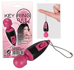 Key Ring - masážny mini vibrátor (čierny-pink)