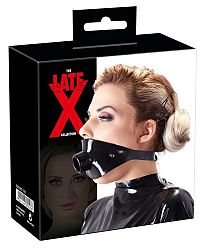 LATEX - soap mask with suction tube (black)