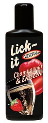 Lick-it orálny lubrikant - šampanské-jahoda - 100 ml