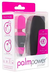 PalmPower Pocket Wand - Cordless Mini Massage Vibrator (Pink-Black)