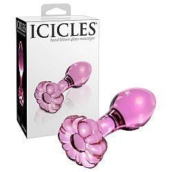 Pipedream Icicles - análny sklenený kolík (pink)