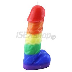 Rainbow sviečka penis veľká 18 cm