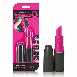 Screaming Lipstick - vibrátor v tvare rúžu (pink-čierny)
