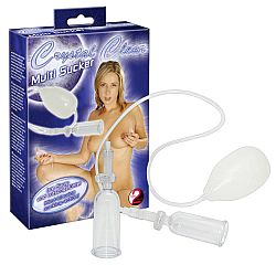 You2Toys Crystal Clear Multi Sucker - vákuová pumpa na klitoris a bradavky