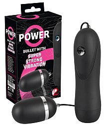 You2Toys Power Bullet – extra silne vibrujúce vajíčko (čierne)