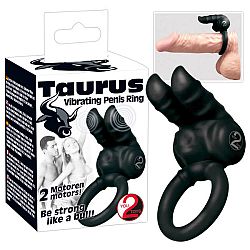 You2Toys Taurus - vibračný krúžok na penis čierny